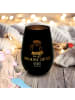 Mr. & Mrs. Panda Gold Windlicht Pinguin Kokosnuss mit Spruch in Schwarz
