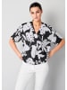 Alba Moda Florale Shirtbluse mit Halbarm in schwarz