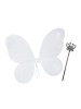 relaxdays 10x Feenflügel in Weiß/ Silber