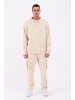 Megaman Jogginganzug Set Jogger Pullover Oversize Fit in Beige