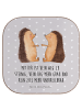 Mr. & Mrs. Panda Tischuntersetzer Igel Liebe mit Spruch in Grau Pastell