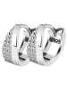 Adeliás Damen Creolen aus 925 Silber mit Zirkonia in silber