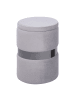 Beliani 2er-Set Pouf DORIS in Grau/Silber