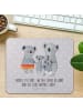 Mr. & Mrs. Panda Mouse Pad Koala Familie mit Spruch in Grau Pastell