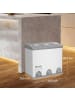 SONGMICS Mülleimer Island in Weiß-Grau - (B)28.3 x (H)39.5 x (T)47 cm - 3 x 8 L