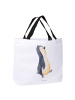 Mr. & Mrs. Panda Strandtasche Pinguin mHerzieren ohne Spruch in Weiß
