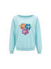 IZIA Women Sweatshirt in Aqua