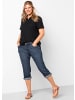 sheego Caprijeans in dark blue denim