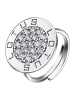 LOTUS silver Circle Ring 925 Sterling Silber silber, weiß