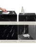 tectake Beistelltisch Inkl. Bodenschoner, Belastbarkeit 45 kg, 45 x 45 x 50 cm