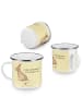 Mr. & Mrs. Panda Emaille Tasse Esel mit Spruch in Gelb Pastell