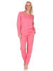 NORMANN Langarm Schlafanzug Pyjama Minimalprint - 86991 in beere