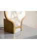 The Lumine Tischlampe 8118 in Weiß / Gold – (B)25 x (H)43 x (T)10 cm