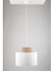 Licht-Erlebnisse Pendelleuchte Ø 38 x (T)170 cm in Weiß NaturWeiß Natur