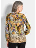 GOLDNER Kurzgröße:  Bluse Elegante Printbluse, Langarm in honig / gemustert