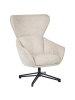 Beliani Sessel DALEN in Beige/Schwarz - (W) 76 x (H) 111 x (L) 87 cm