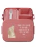 Mr. & Mrs. Panda Lunch Box Hund Liebe Motiv mit Spruch in Rot Pastell