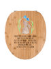 Mr. & Mrs. Panda Toilettendeckel Hase Blume mit Spruch in Braun