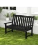 COSTWAY Gartenbank 2-Sitzer in Schwarz