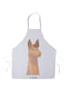 Mr. & Mrs. Panda Schürze Lamakopf Genervt ohne Spruch in Weiß