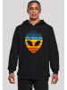 F4NT4STIC Hoodie Alien Sonnenuntergang Retro in schwarz