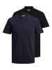 Jack & Jones Jack & Jones 2Pack Polo 2Pack Poloshirt Polohemd JJEBASIC POLO in dunkelblau