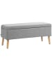 HOMCOM Sitzbank in Grau 110L x 39B x 45H cm