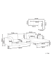 Beliani Ecksofa FLAM in Braun/Schwarz - (W) 275 x (H) 80 x (L) 158 cm