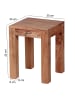 KADIMA DESIGN Beistelltisch MUMBAI Massiv-Holz 35 x 35 cm Wohnzimmer-Tisch in Akazie