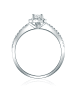 Trilani Ring aus Sterling Silber mit Zirkonia in silber