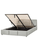 Beliani Bettgestell BOUSSE in Grau - (W) 170 x (H) 80 x (L) 220 cm