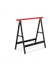 relaxdays 2 x Arbeitsbock in Schwarz/ Rot