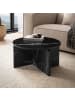 KADIMA DESIGN Couchtisch 60x60x33 cm Sofatisch in Marmor-Optik Modern, in Schwarz