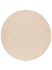 Beliani Outdoorteppich GWALIOR in Beige/Weiß - (W) 160 x (L) 160 cm