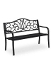 relaxdays Gartenbank in Schwarz - (B)127,5 x (H)90 x (T)63 cm