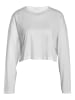 Noisy may Langarm Crop Shirt Basic Oberteil NMFRIDA in Weiß