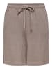 ONLY Shorts mit Bindeband in Leinenoptik in Braun-2