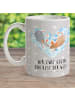 Mr. & Mrs. Panda Kaffeetasse Mäuse Herz mit Spruch in Grau Pastell