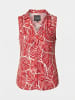 KOROSHI Ärmellose, bedruckte Damenbluse in rot