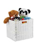 relaxdays 4 x Aufbewahrungskorb in Weiß - (B)32 x (H)31 x (T)30 cm