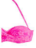 Venice Beach Bügel-Bandeau-Bikini-Top in pink bedruckt
