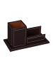 relaxdays Schreibtisch Organizer "Visitenkarten" in Braun