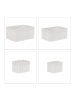 relaxdays 6x Aufbewahrungskorb in Weiß