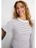 LASCANA Langarmshirt in creme-marine gestreift