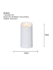 STAR Trading LED Outdoor-Kerze ,Flamme, Batterie und Timer, flackernd, warmweiß, 1