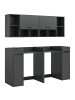 ebuy24 Waschmaschinenschrank Free (6-teilig) Anthrazit 190 x 60 cm