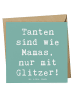 Mr. & Mrs. Panda Deluxe Karte Spruch Glitzernde Tante mit Spruch in Meeresbrise