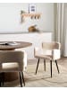 Beliani 2er-Set Esszimmerstuhl SANILAC in Beige/Schwarz