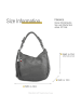 Florence Leder Schultertasche, Shopper Florence Tasche grau ca. 30cm