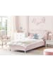 Beliani 2-tlg Einzelbett METZ in Rosa/Silber